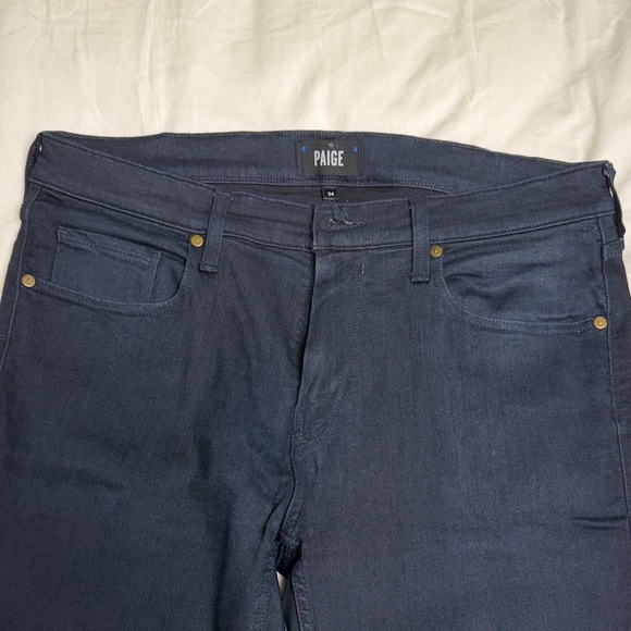 PAIGE Men's Navy Slim Jeans - Five-Pocket Stretch Denim